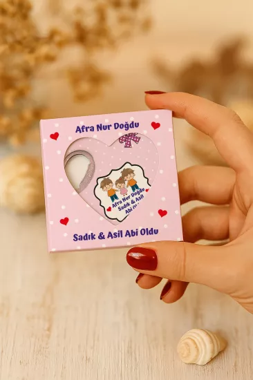 Yeni Doğan, Baby Shower ve Doğum Günü Kutulu Kalp Açacak Magnet