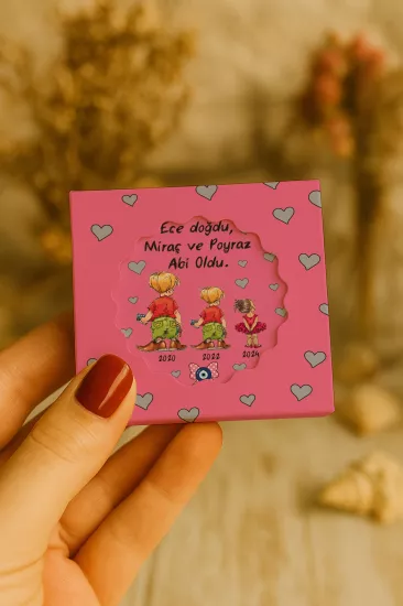 Kişiye Özel Kutulu Kapak Şekilli Açacak Magnet | Özel Gün Hediyelikleri