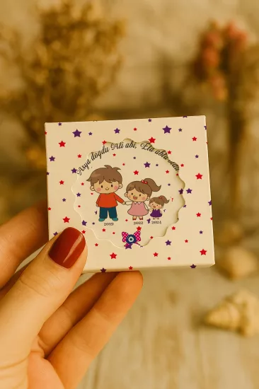 Kişiye Özel Kutulu Kapak Şekilli Açacak Magnet | Özel Gün Hediyelikleri