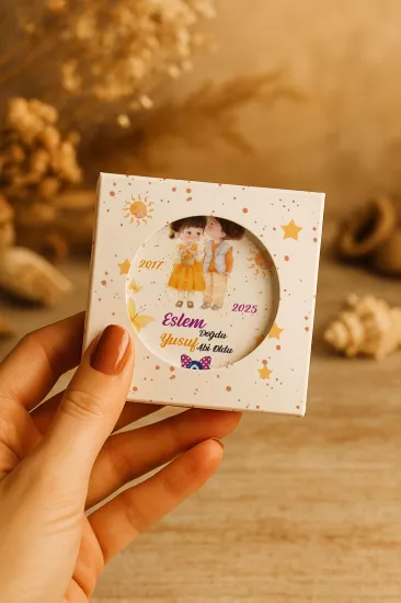 Kişiye Özel Kutulu Metal Açacak Magnet – Doğum Günü, Baby Shower ve Bebek Hediyelikleri