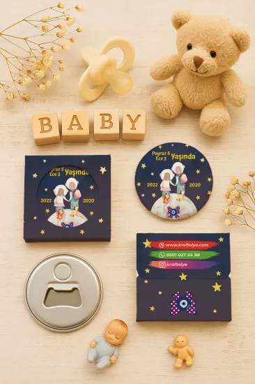 Kişiye Özel Kutulu Metal Açacak Magnet – Doğum Günü, Baby Shower ve Bebek Hediyelikleri