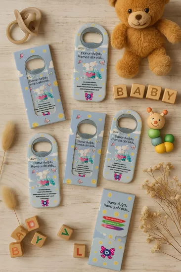 Yeni Doğan, Baby Shower, Doğum Günü Hediyesi Kutulu Açacak Magnet