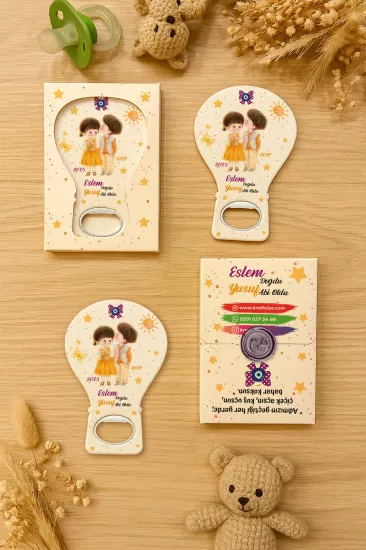Mühürlü Kutulu Balon Açacak Magnet – Yeni Doğan, Doğum Günü, Baby Shower, Diş Buğdayı Hediyesi