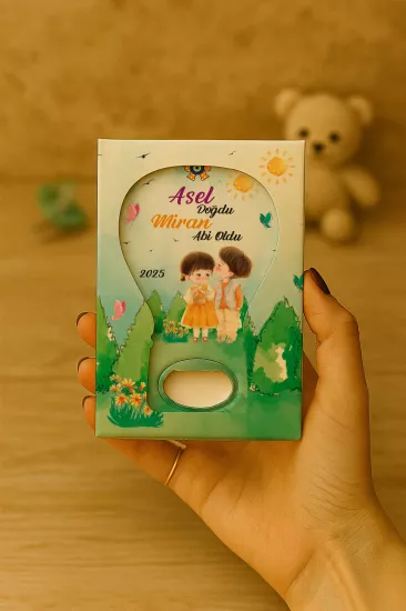 Mühürlü Kutulu Balon Açacak Magnet – Yeni Doğan, Doğum Günü, Baby Shower, Diş Buğdayı Hediyesi