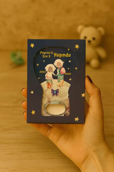 Mühürlü Kutulu Balon Açacak Magnet – Yeni Doğan, Doğum Günü, Baby Shower, Diş Buğdayı Hediyesi