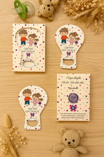 Mühürlü Kutulu Balon Açacak Magnet – Yeni Doğan, Doğum Günü, Baby Shower, Diş Buğdayı Hediyesi