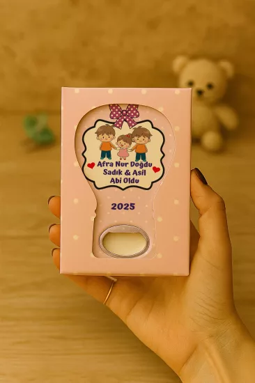 Mühürlü Kutulu Balon Açacak Magnet – Yeni Doğan, Doğum Günü, Baby Shower, Diş Buğdayı Hediyesi