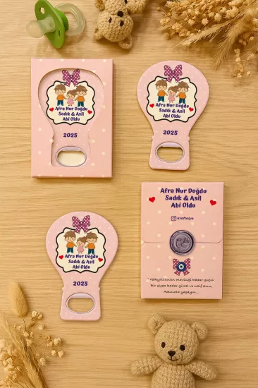 Mühürlü Kutulu Balon Açacak Magnet – Yeni Doğan, Doğum Günü, Baby Shower, Diş Buğdayı Hediyesi