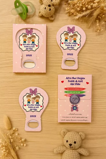 Mühürlü Kutulu Balon Açacak Magnet – Yeni Doğan, Doğum Günü, Baby Shower, Diş Buğdayı Hediyesi