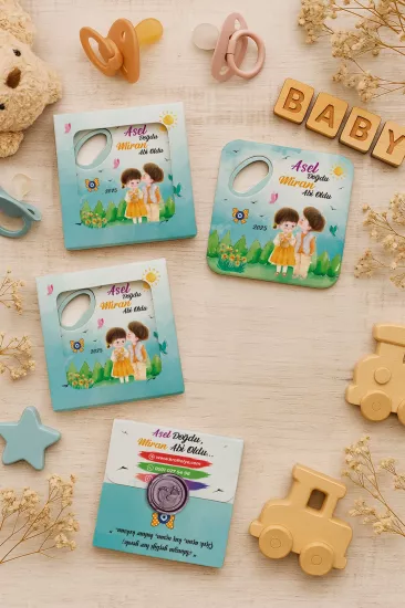 Mühürlü Kutulu Bebek Hediyelikleri | Kişiye Özel Metal Açacak Magnet