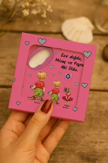 Mühürlü Kutulu Bardak Altlığı Açacak Magnet