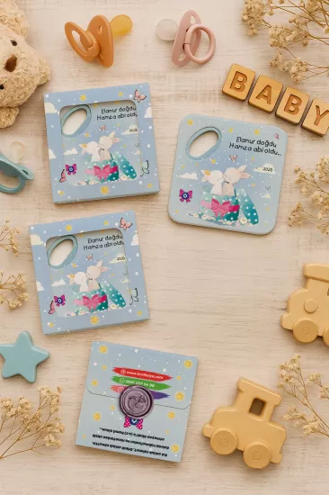 Mühürlü Kutulu Bebek Hediyelikleri | Kişiye Özel Metal Açacak Magnet