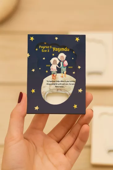 Mühürlü Ayak İzi Magnet | Bebek Hediyelikleri