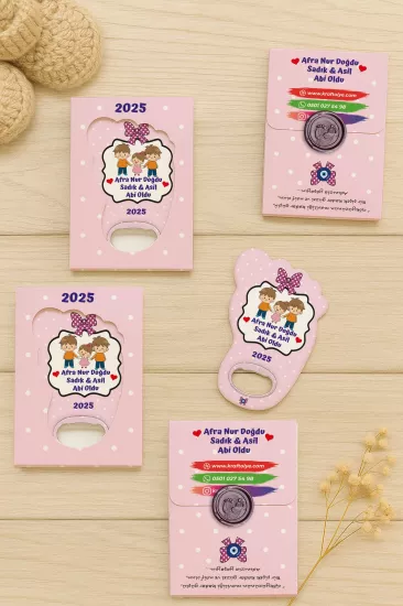 Mühürlü Ayak İzi Magnet | Bebek Hediyelikleri