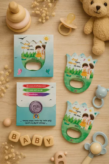Mühürlü Kutulu Kalp Açacak Magnet | Baby Shower, Yeni Doğan ve Özel Gün Hediyesi