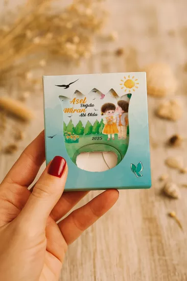 Mühürlü Kutulu Lale Açacak Magnet Hediyelik