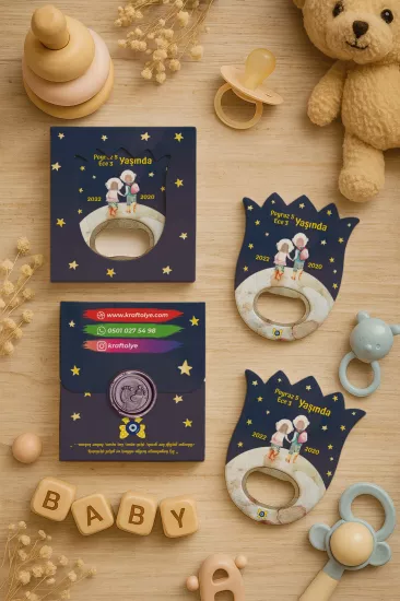 Mühürlü Kutulu Kalp Açacak Magnet | Baby Shower, Yeni Doğan ve Özel Gün Hediyesi