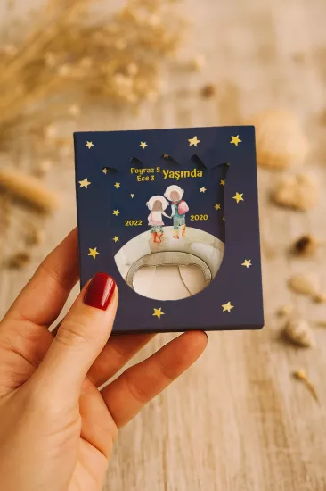 Mühürlü Kutulu Kalp Açacak Magnet | Baby Shower, Yeni Doğan ve Özel Gün Hediyesi