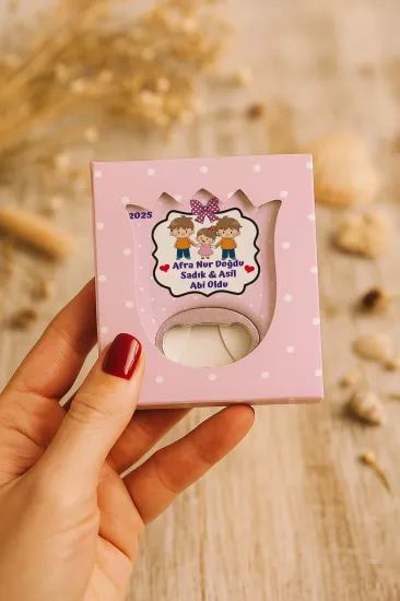 Mühürlü Kutulu Lale Açacak Magnet Hediyelik