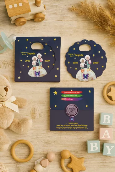 Mühürlü Kutulu Papatya Açacak Magnet – Bebek Hediyesi, Baby Shower, Doğum Günü