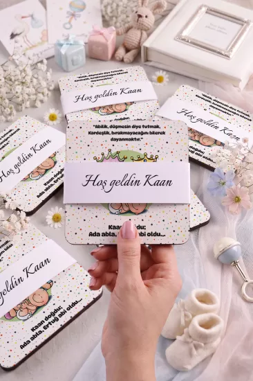 Bebek & Doğum Günü Ahşap Bardak Altlıkları
