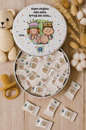 Kişiye Özel Metal Kutulu Madlen Çikolata – Doğum Günü & Baby Shower