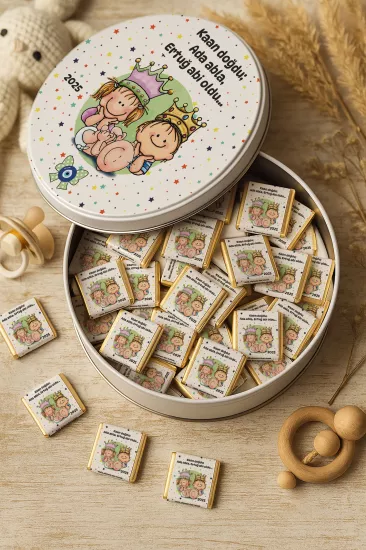 Kişiye Özel Bebek Hediyelikleri | Sargılı Madlen Çikolata | Yeni Doğan – Baby Shower – Doğum Günü – Diş Buğdayı