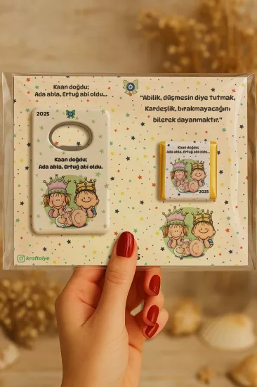 Çikolatalı Açacak Magnet – Bebek Hediyesi Magnet