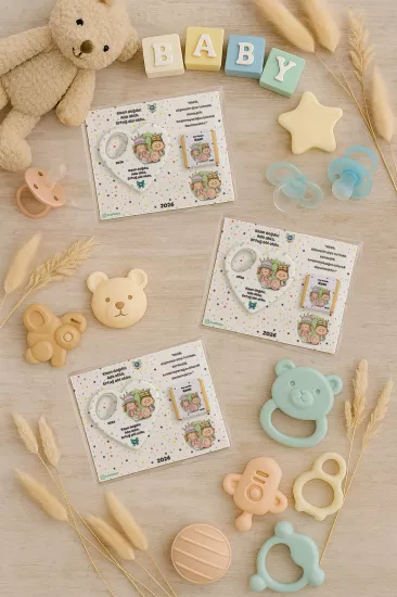 Çikolatalı Kalp Açacak Magnet | Yeni Doğan, Doğum Günü, Baby Shower Hediyesi