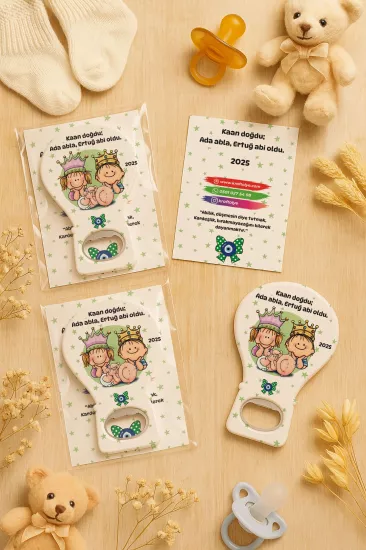Jelatin Kartlı Bebek Hediyesi Balon Açacak Magnet | Baby Shower – Doğum Günü – Diş Buğdayı