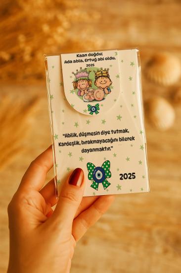 Kişiye Özel Bebek Hediyesi Mıknatıslı Kitap Ayracı