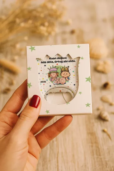 Mühürlü Kutulu Lale Açacak Magnet Hediyelik