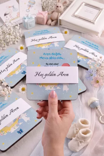 Bebek & Doğum Günü Ahşap Bardak Altlıkları