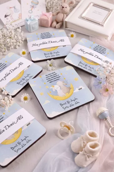 Bebek & Doğum Günü Ahşap Bardak Altlıkları