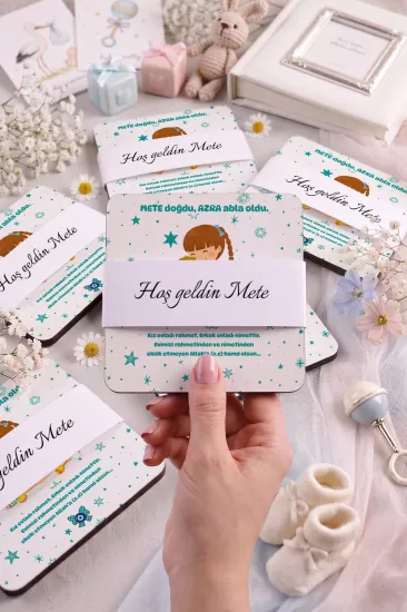 Bebek & Doğum Günü Ahşap Bardak Altlıkları