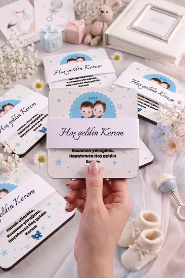 Bebek & Doğum Günü Ahşap Bardak Altlıkları