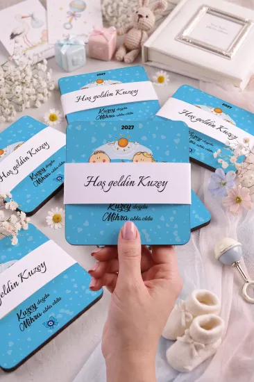 Bebek & Doğum Günü Ahşap Bardak Altlıkları