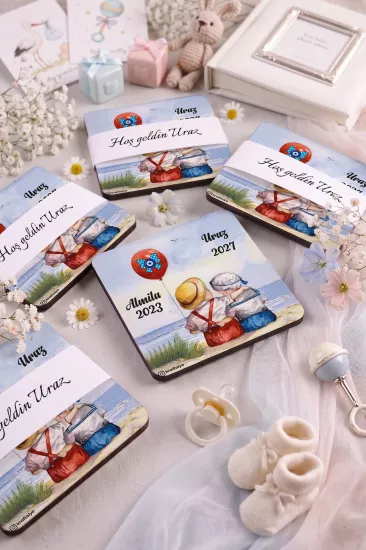 Bebek & Doğum Günü Ahşap Bardak Altlıkları