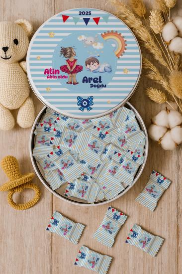 Kişiye Özel Metal Kutulu Madlen Çikolata – Doğum Günü & Baby Shower