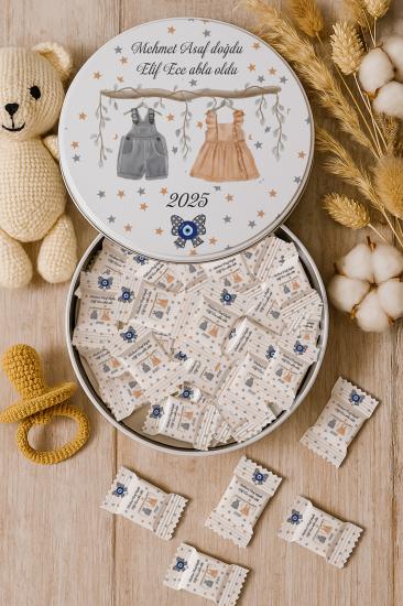 Kişiye Özel Metal Kutulu Madlen Çikolata – Doğum Günü & Baby Shower