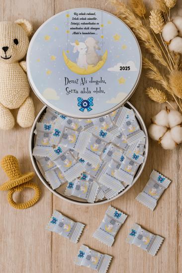 Kişiye Özel Metal Kutulu Madlen Çikolata – Doğum Günü & Baby Shower