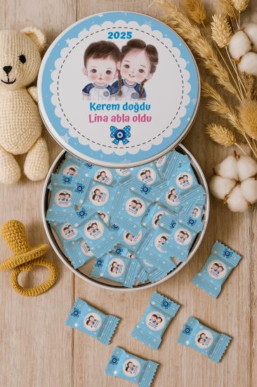 Kişiye Özel Metal Kutulu Madlen Çikolata – Doğum Günü & Baby Shower