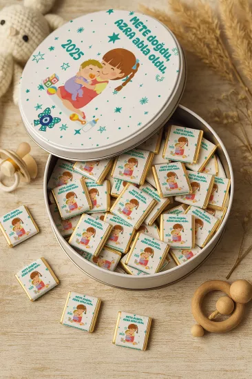 Kişiye Özel Bebek Hediyelikleri | Sargılı Madlen Çikolata | Yeni Doğan – Baby Shower – Doğum Günü – Diş Buğdayı