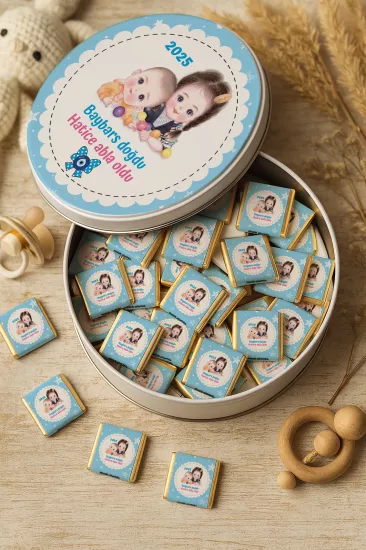 Kişiye Özel Bebek Hediyelikleri | Sargılı Madlen Çikolata | Yeni Doğan – Baby Shower – Doğum Günü – Diş Buğdayı