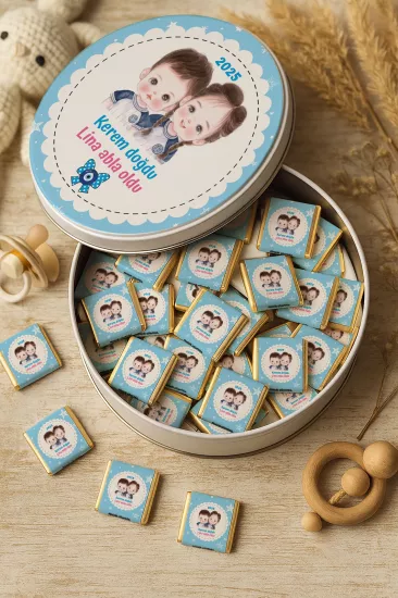 Kişiye Özel Bebek Hediyelikleri | Sargılı Madlen Çikolata | Yeni Doğan – Baby Shower – Doğum Günü – Diş Buğdayı