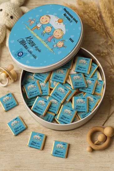 Kişiye Özel Bebek Hediyelikleri | Sargılı Madlen Çikolata | Yeni Doğan – Baby Shower – Doğum Günü – Diş Buğdayı