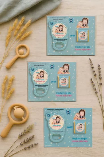Yeni Doğan Bebek, Doğum Günü, Baby Shower, Diş Buğdayı Hediyesi Çikolatalı Ayak İzi Açacak Magnet