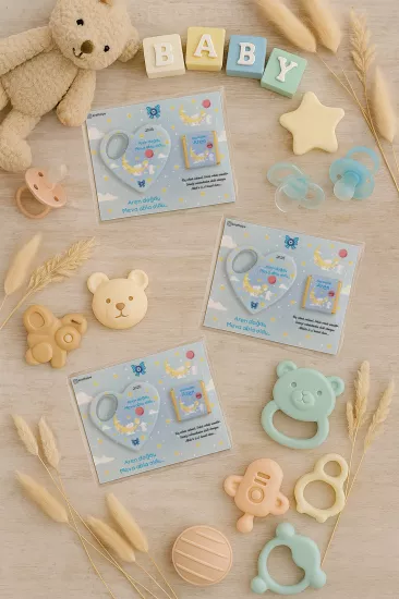 Çikolatalı Kalp Açacak Magnet | Yeni Doğan, Doğum Günü, Baby Shower Hediyesi