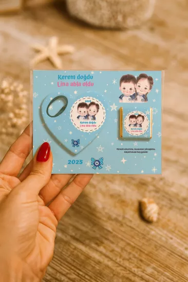 Çikolatalı Kalp Açacak Magnet | Yeni Doğan, Doğum Günü, Baby Shower Hediyesi