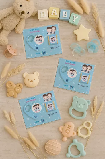 Çikolatalı Kalp Açacak Magnet | Yeni Doğan, Doğum Günü, Baby Shower Hediyesi